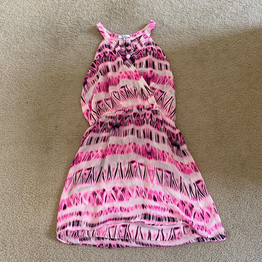 Parker pink dress sz L